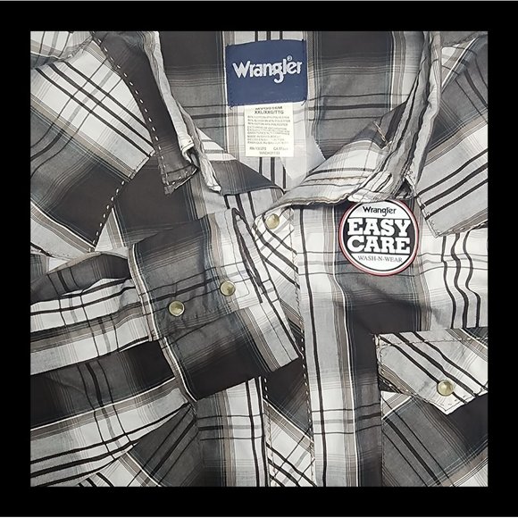 MENS WRANGLER PEARL SNAP LONG‎ SLEEVE SHIRT NWT 2XL - Picture 1 of 4